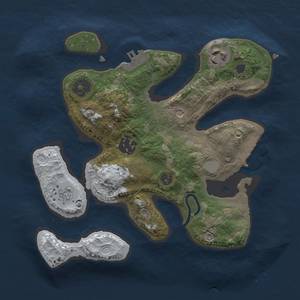 Thumbnail Rust Map: Procedural Map, Size: 2500, Seed: 6969, 11 Monuments