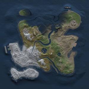 Thumbnail Rust Map: Procedural Map, Size: 2500, Seed: 6969, 8 Monuments