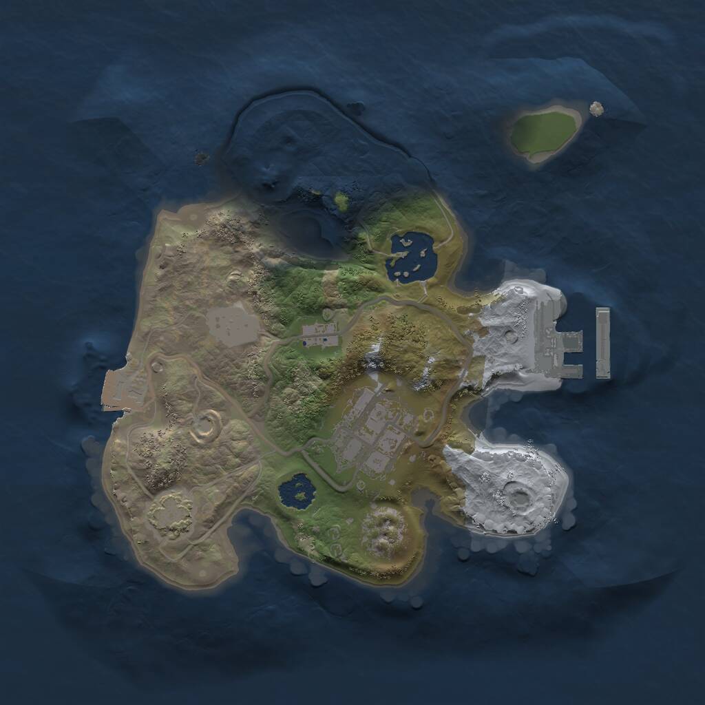 Rust Map: Procedural Map, Size: 2000, Seed: 248148024, 5 Monuments