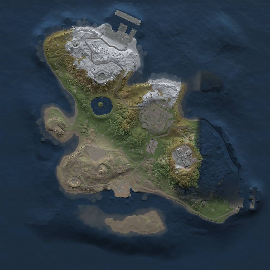 Rust Map: Procedural Map, Size: 2000, Seed: 23324324, 5 Monuments