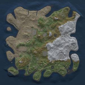 Thumbnail Rust Map: Procedural Map, Size: 4000, Seed: 3851845, 17 Monuments