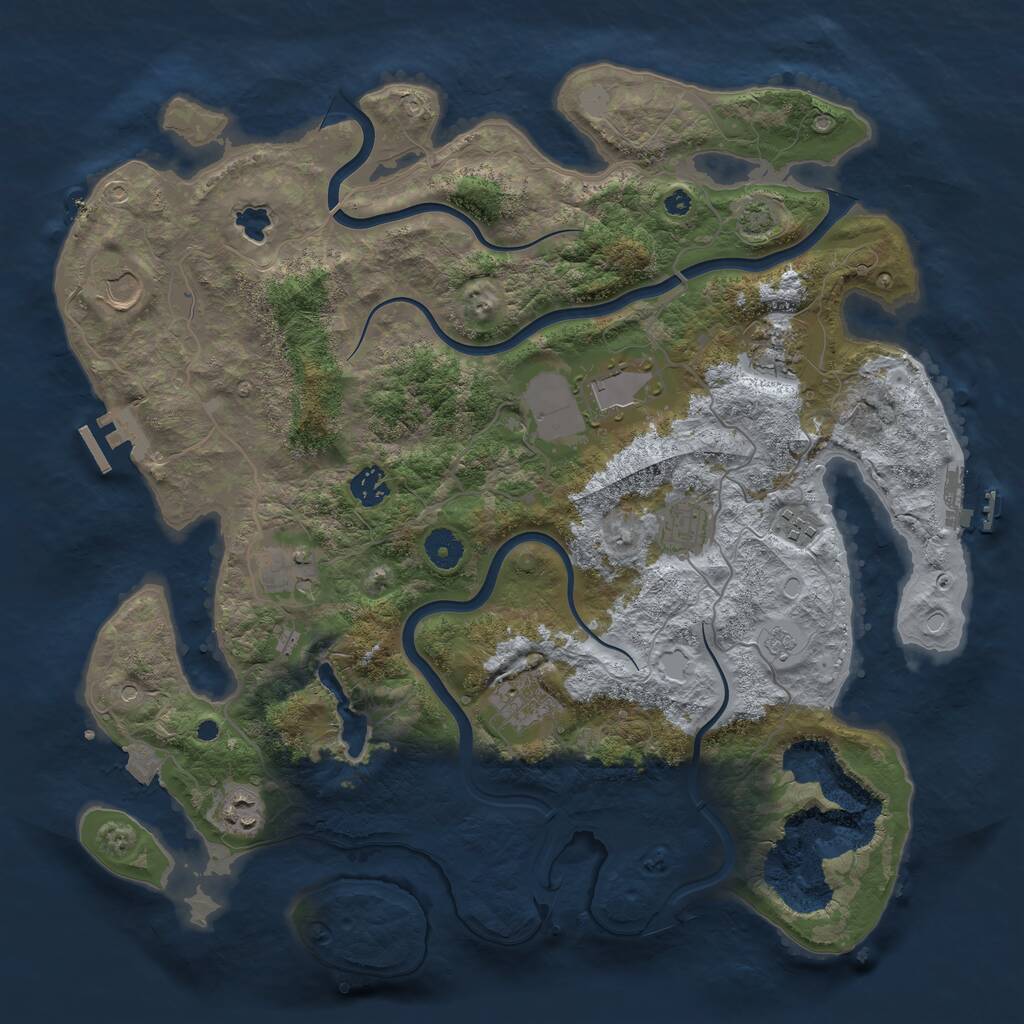 Rust Map: Procedural Map, Size: 4000, Seed: 232152, 15 Monuments