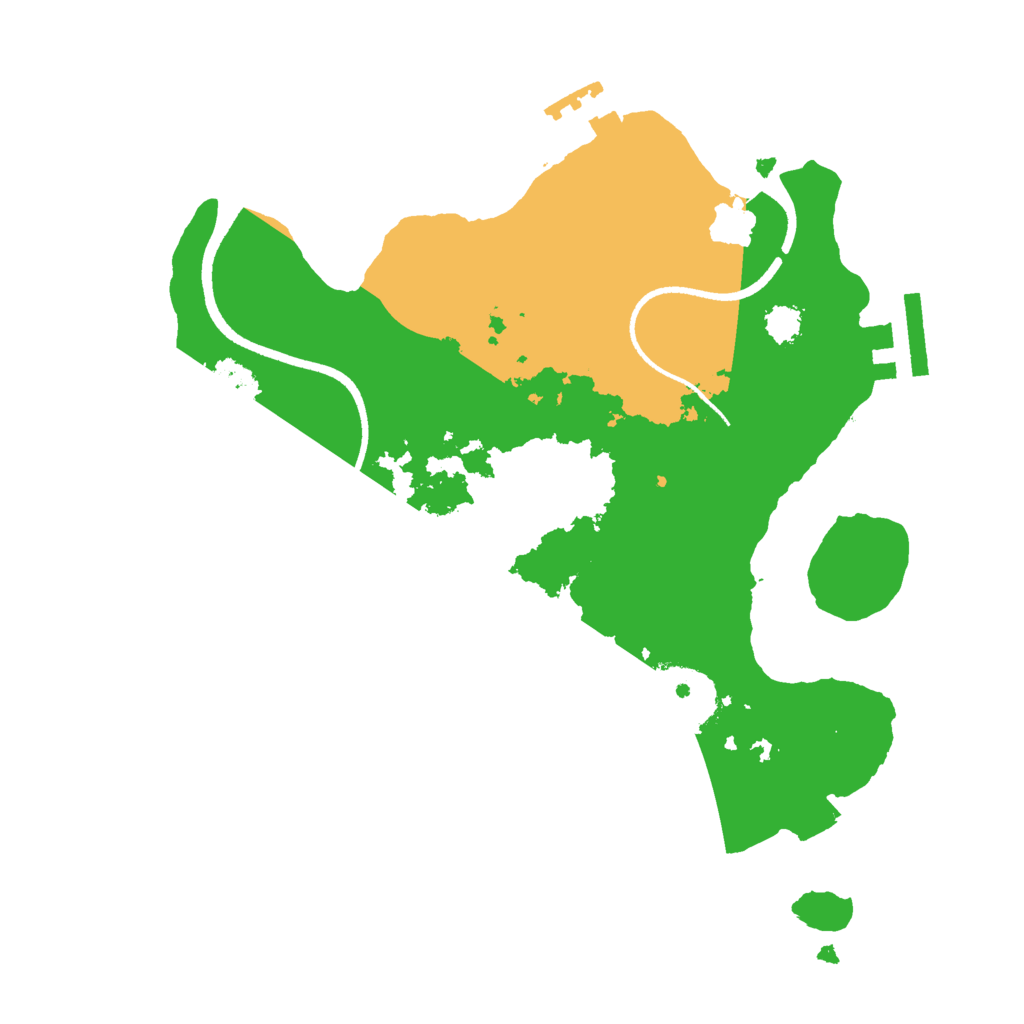 Biome Rust Map: Procedural Map, Size: 2500, Seed: 182967586