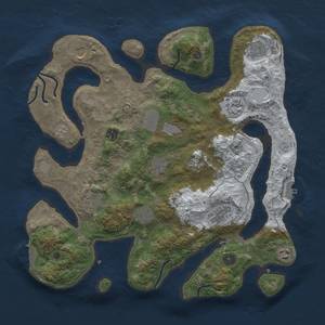 Thumbnail Rust Map: Procedural Map, Size: 4000, Seed: 53021102, 20 Monuments