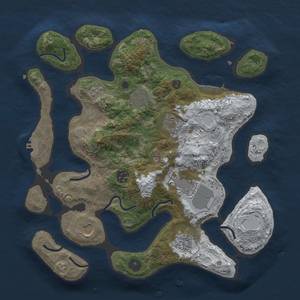 Thumbnail Rust Map: Procedural Map, Size: 3500, Seed: 898, 16 Monuments