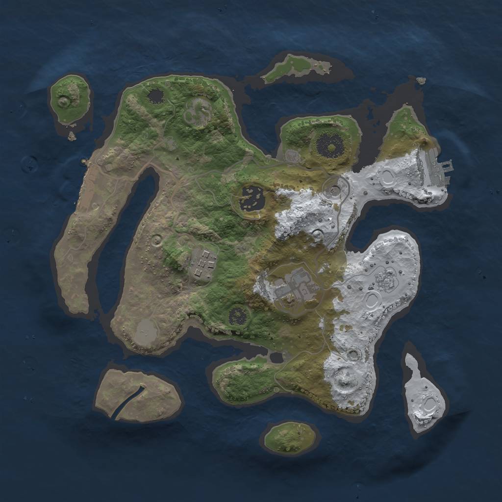 Rust Map: Procedural Map, Size: 2800, Seed: 716042803, 12 Monuments