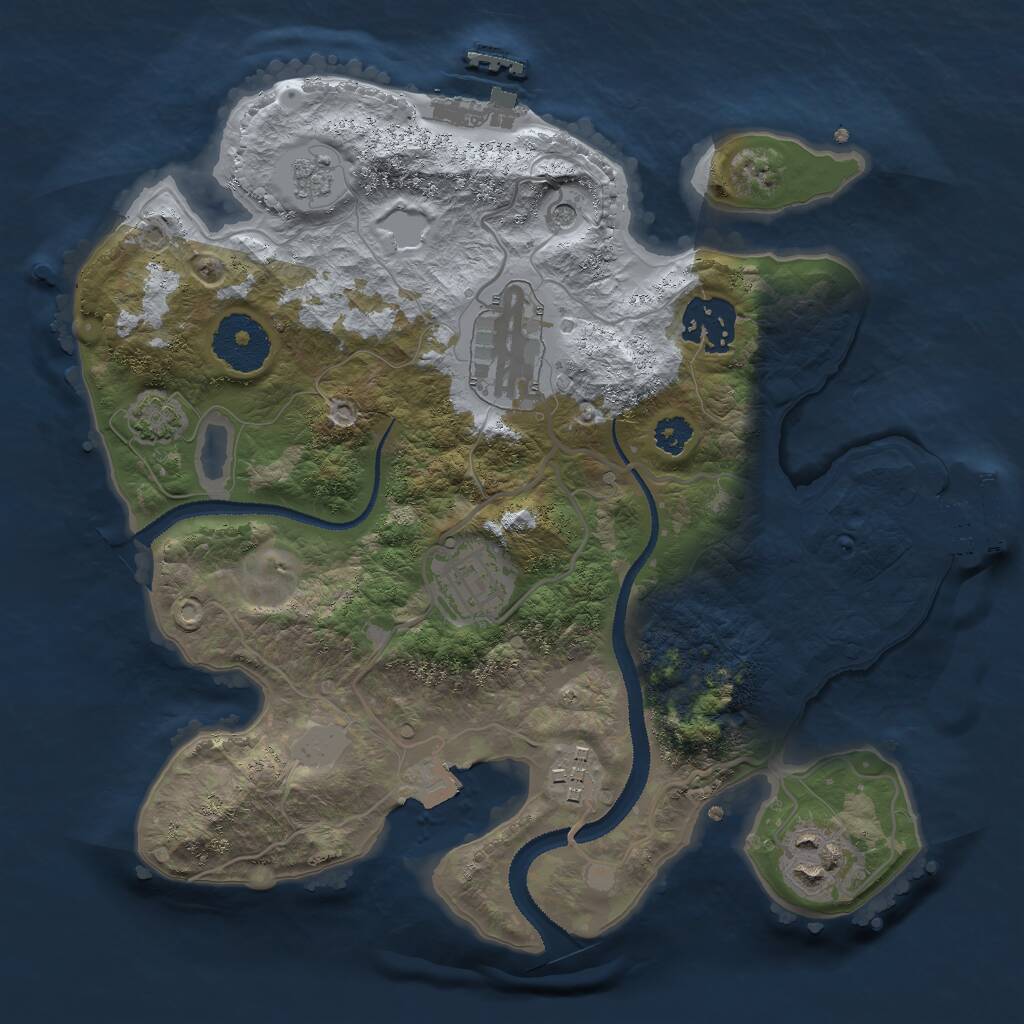 Rust Map: Procedural Map, Size: 2750, Seed: 764756545, 11 Monuments