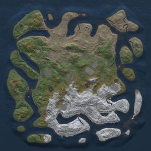 Thumbnail Rust Map: Procedural Map, Size: 4500, Seed: 5454545, 19 Monuments