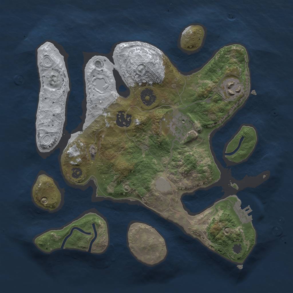 Rust Map: Procedural Map, Size: 2700, Seed: 1829, 9 Monuments