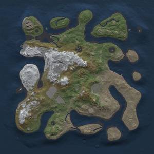 Thumbnail Rust Map: Procedural Map, Size: 3500, Seed: 18357, 16 Monuments