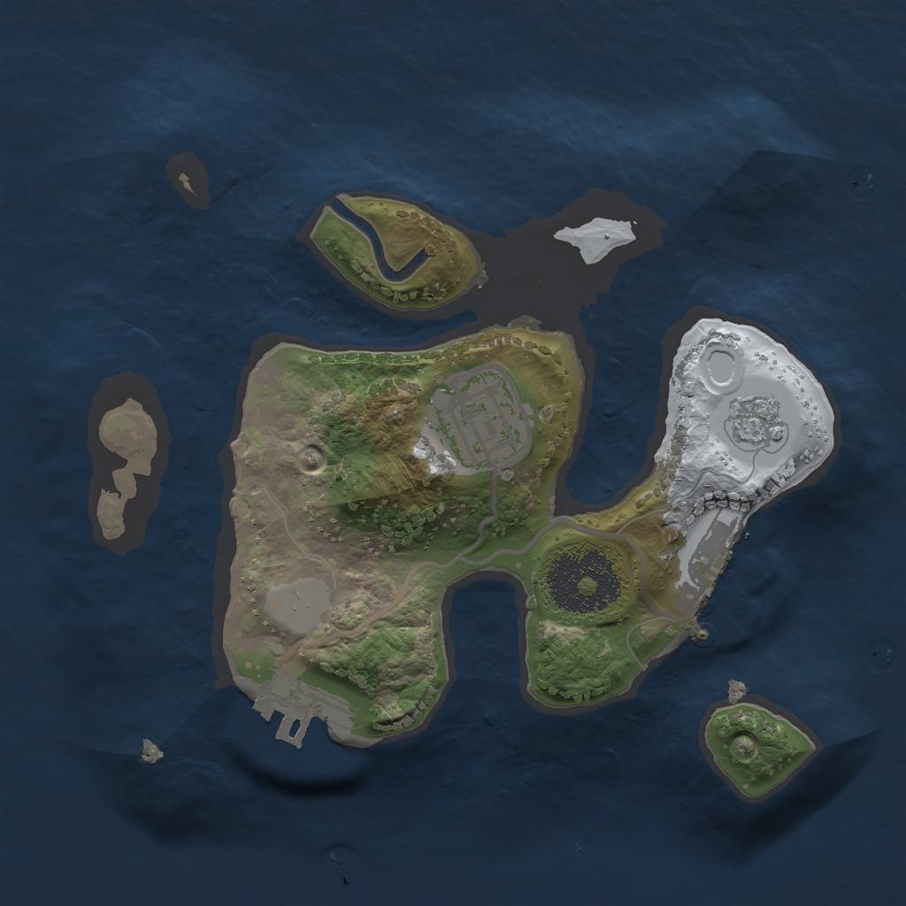 Rust Map: Procedural Map, Size: 2000, Seed: 7308, 9 Monuments