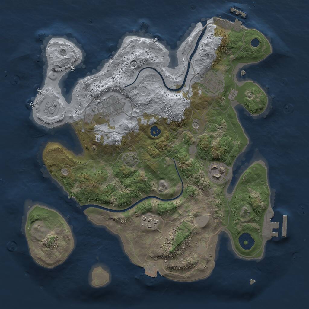 Rust Map: Procedural Map, Size: 2900, Seed: 182986, 10 Monuments