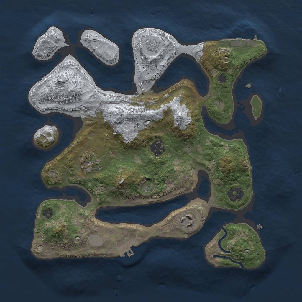 Rust Map: Procedural Map, Size: 3000, Seed: 215912, 12 Monuments