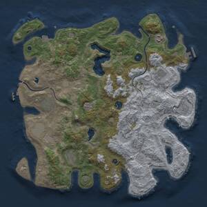 Thumbnail Rust Map: Procedural Map, Size: 4000, Seed: 4828443, 15 Monuments