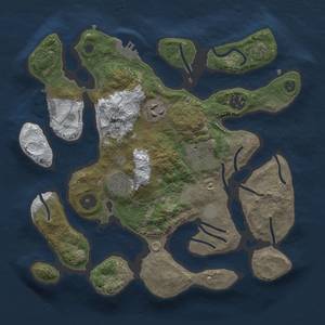 Thumbnail Rust Map: Procedural Map, Size: 3000, Seed: 1234567, 12 Monuments