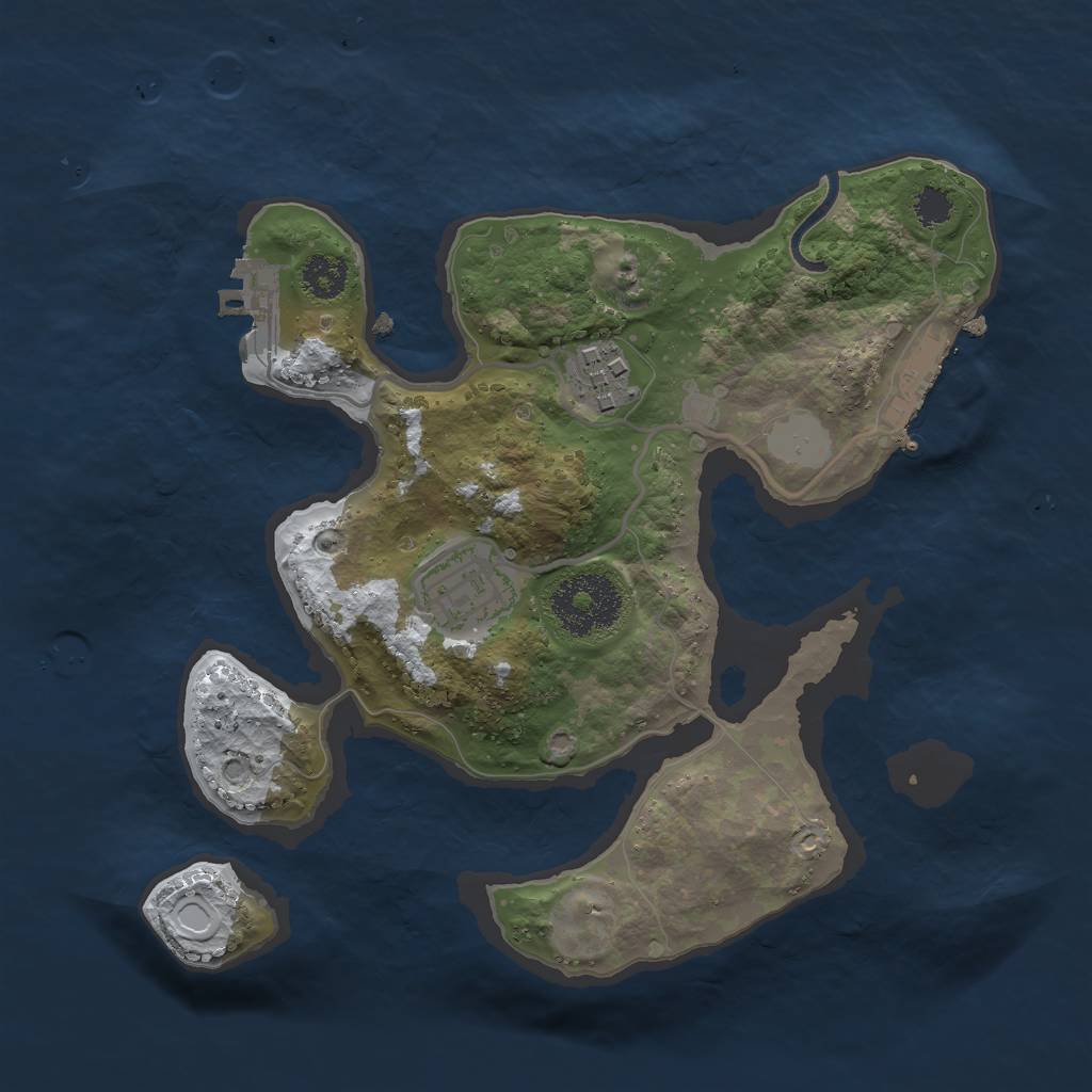 Rust Map: Procedural Map, Size: 2500, Seed: 1769756130, 9 Monuments