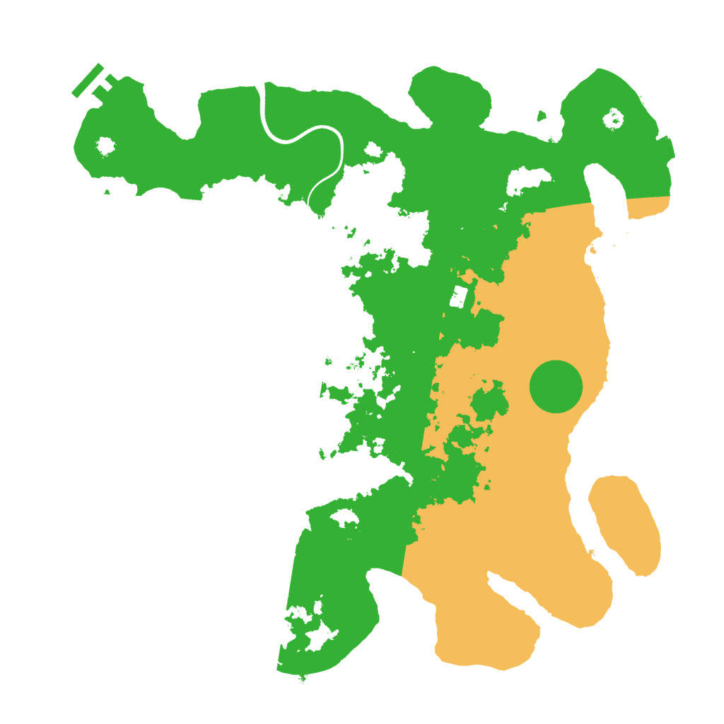 Biome Rust Map: Procedural Map, Size: 3600, Seed: 1311410134