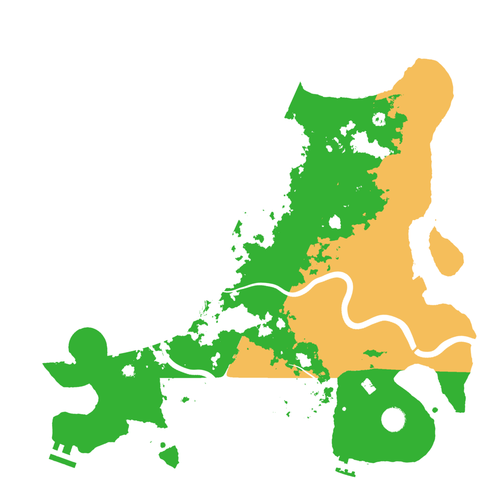 Biome Rust Map: Procedural Map, Size: 3700, Seed: 626879750