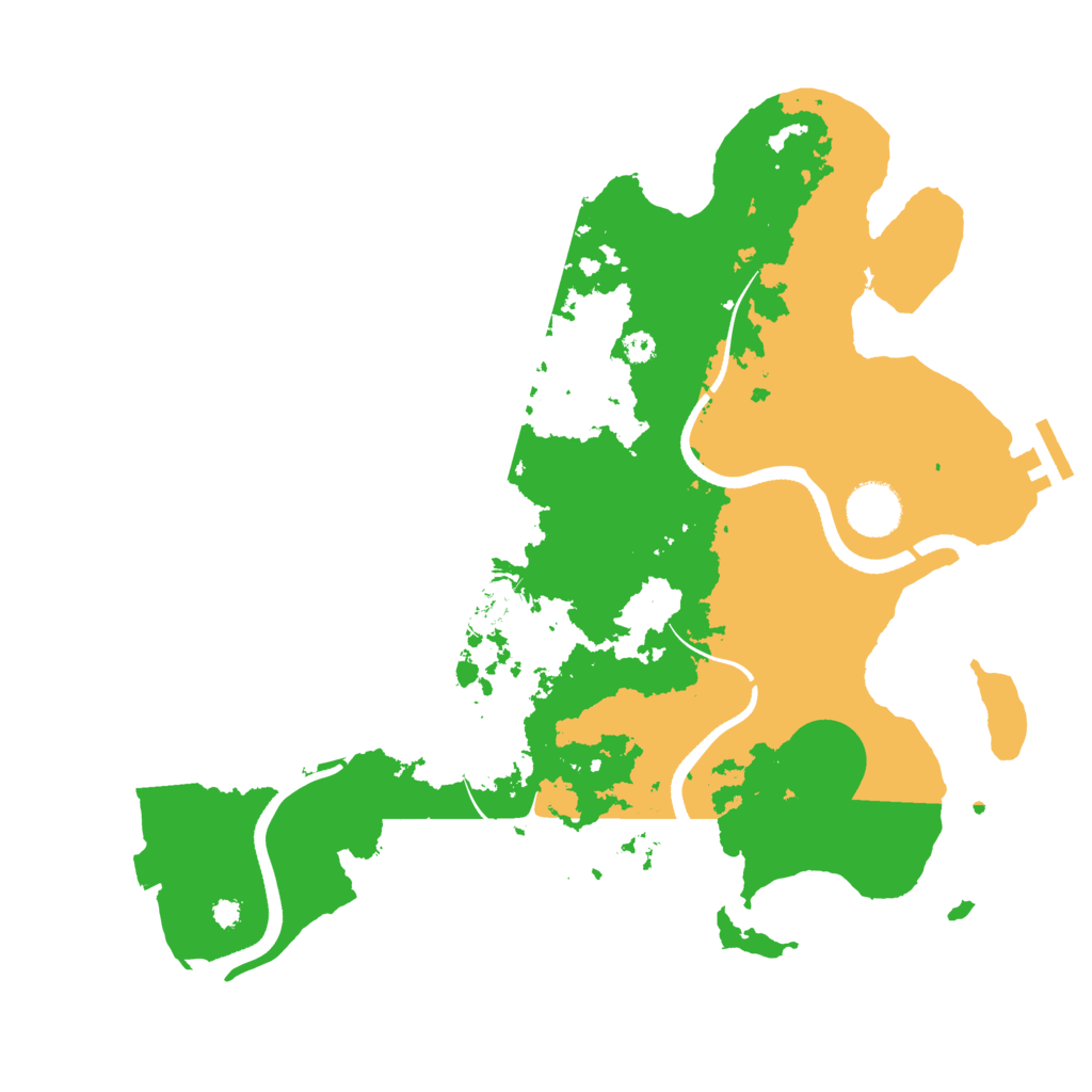 Biome Rust Map: Procedural Map, Size: 3500, Seed: 3766015