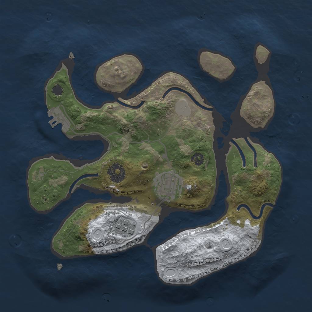Rust Map: Procedural Map, Size: 2500, Seed: 1771591561, 8 Monuments