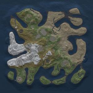 Thumbnail Rust Map: Procedural Map, Size: 3700, Seed: 1636228118, 19 Monuments