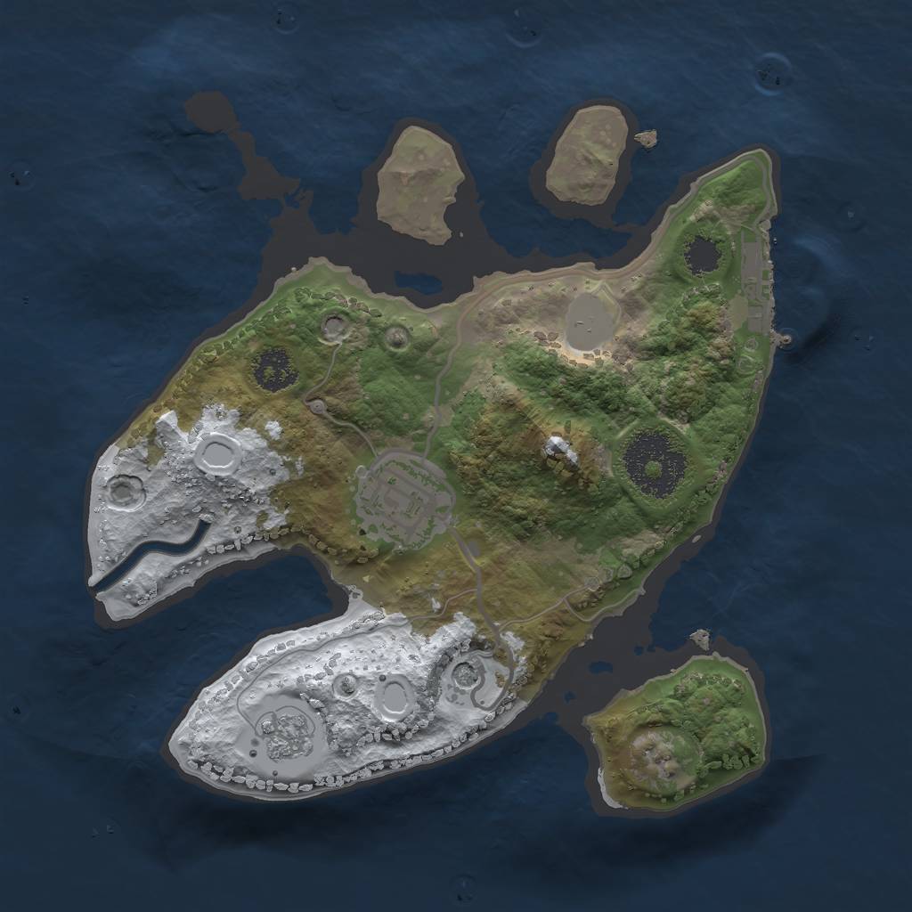 Rust Map: Procedural Map, Size: 2200, Seed: 999999, 9 Monuments