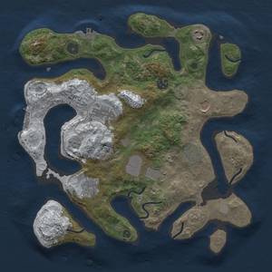 Thumbnail Rust Map: Procedural Map, Size: 3500, Seed: 956859244, 17 Monuments