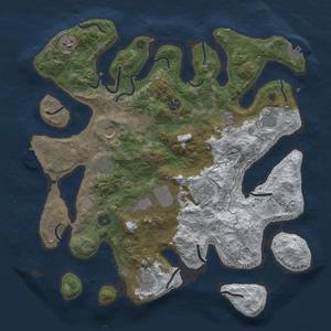 Thumbnail Rust Map: Procedural Map, Size: 4000, Seed: 44, 18 Monuments