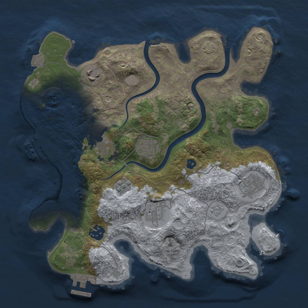 Rust Map: Procedural Map, Size: 3100, Seed: 341229, 13 Monuments