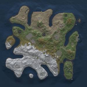 Thumbnail Rust Map: Procedural Map, Size: 3500, Seed: 10753052, 18 Monuments