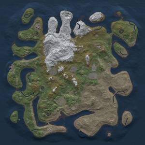 Thumbnail Rust Map: Procedural Map, Size: 4500, Seed: 836074782, 20 Monuments