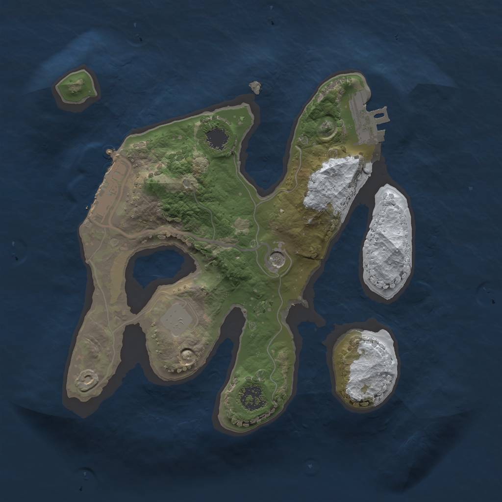 Rust Map: Procedural Map, Size: 2000, Seed: 590107635, 8 Monuments