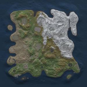 Thumbnail Rust Map: Procedural Map, Size: 3550, Seed: 144340, 19 Monuments