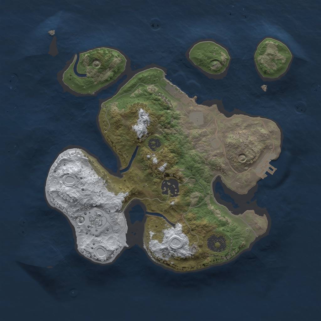Rust Map: Procedural Map, Size: 2550, Seed: 9875122, 9 Monuments