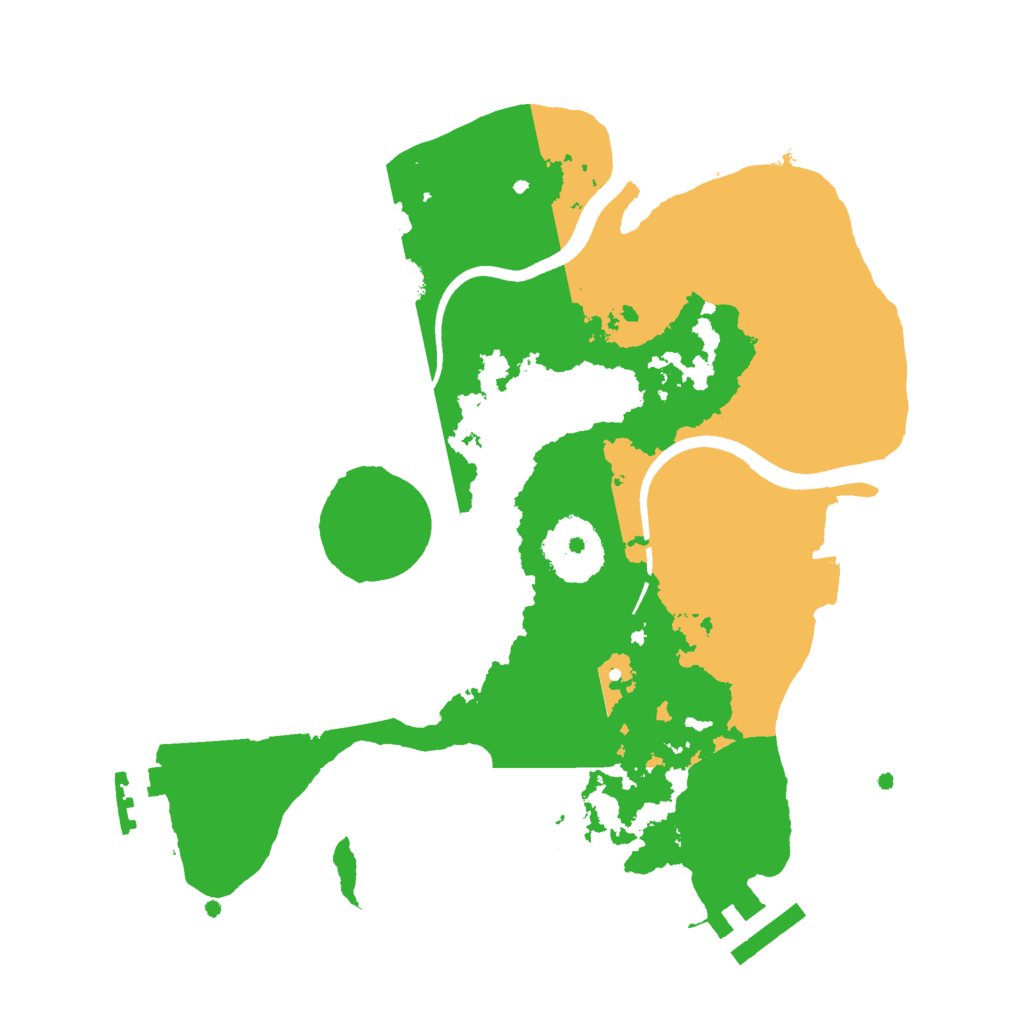 Biome Rust Map: Procedural Map, Size: 2500, Seed: 200