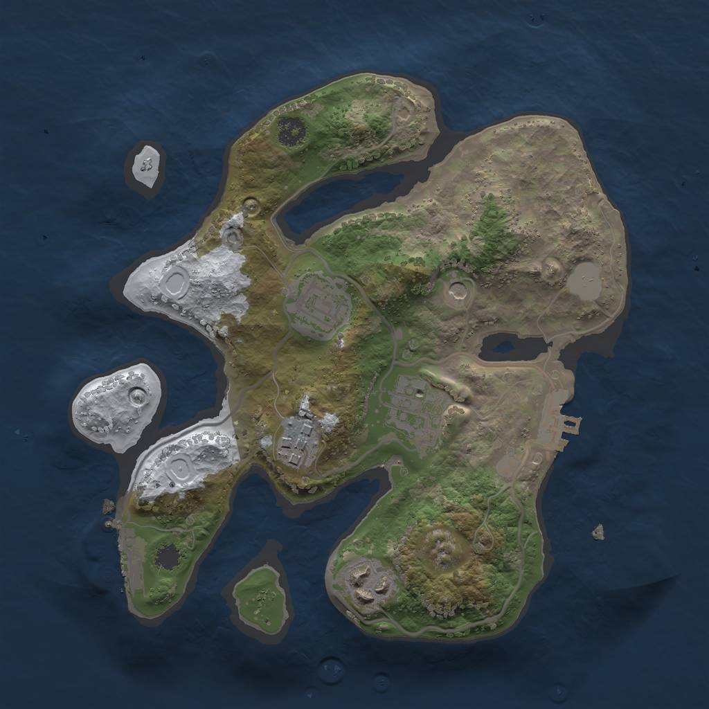 Rust Map: Procedural Map, Size: 2500, Seed: 200, 12 Monuments