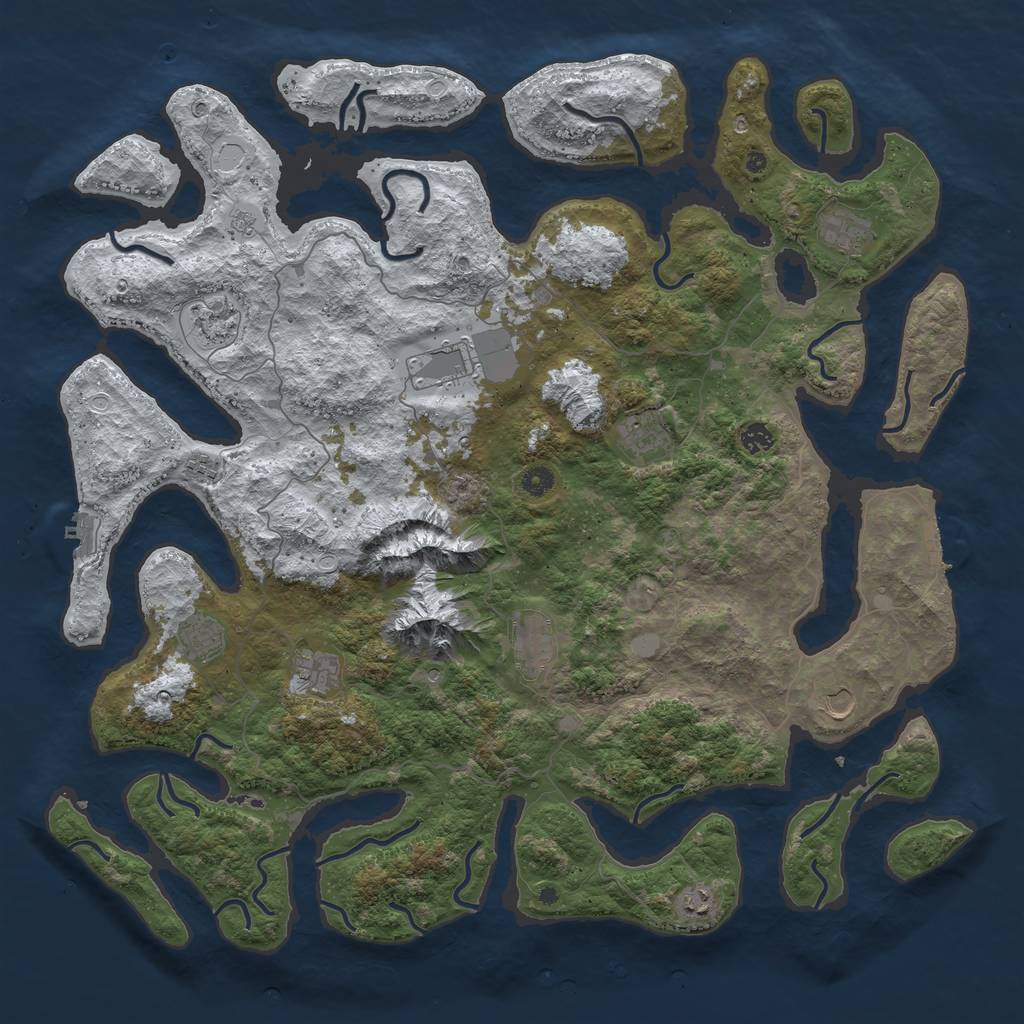Rust Map: Procedural Map, Size: 5000, Seed: 18062021, 20 Monuments