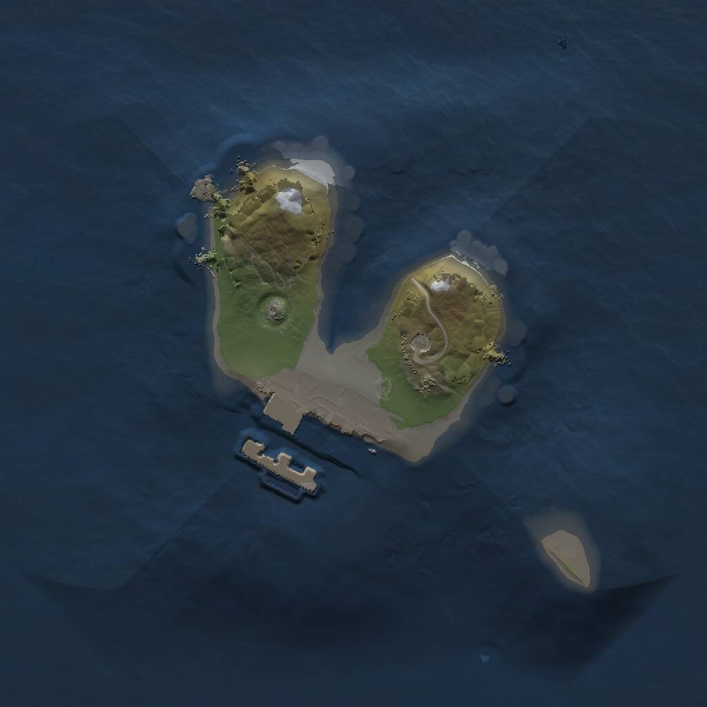 Rust Map: Procedural Map, Size: 1310, Seed: 39, 2 Monuments