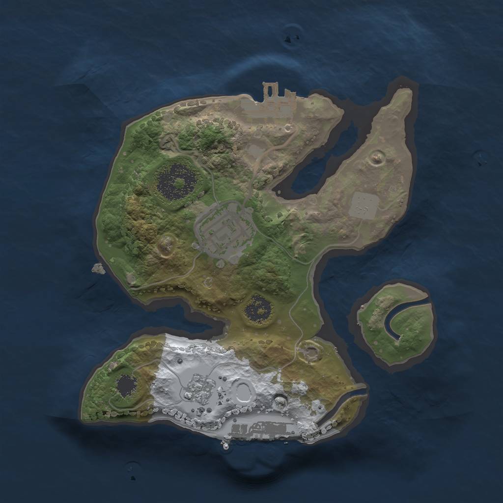 Rust Map: Procedural Map, Size: 2000, Seed: 8811, 9 Monuments