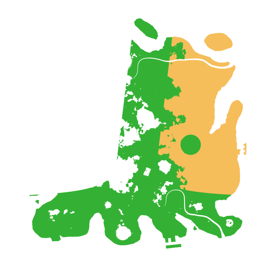 Biome Rust Map: Procedural Map, Size: 3500, Seed: 84916664