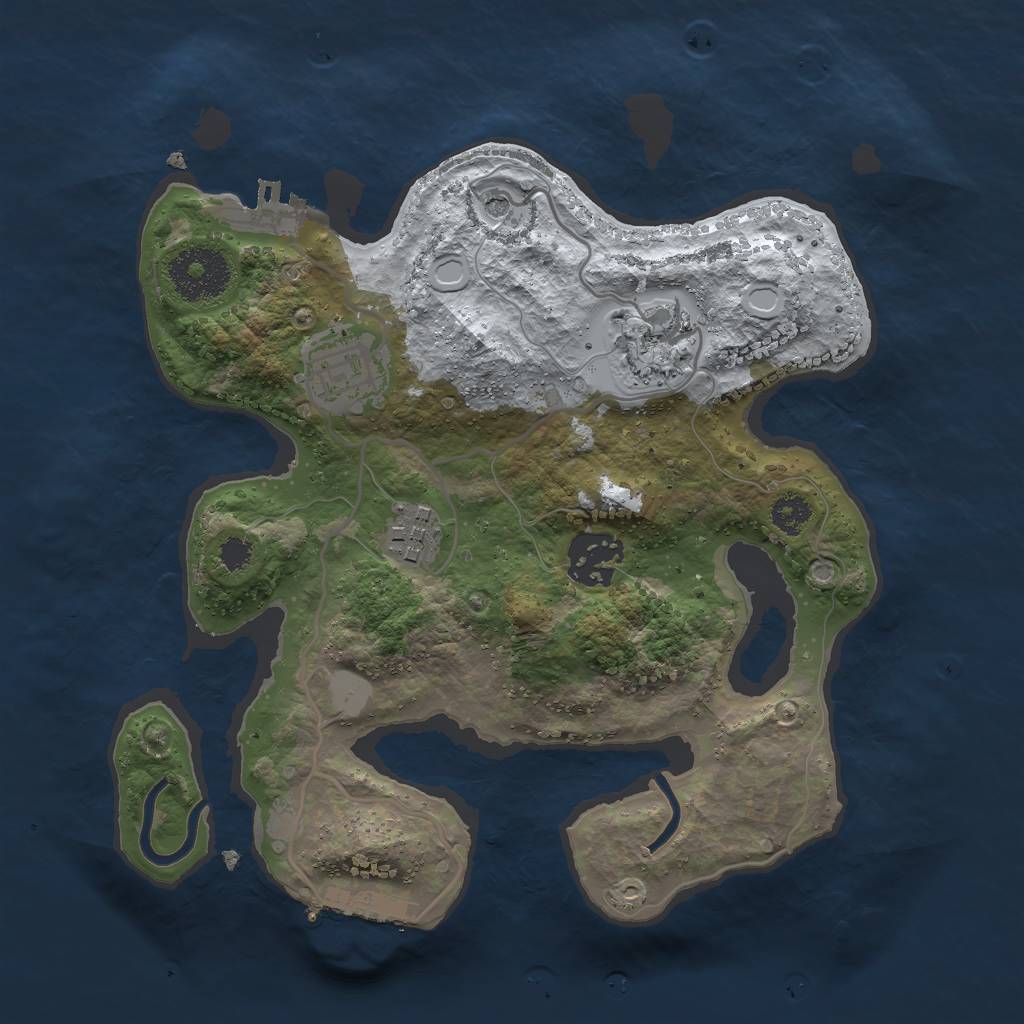 Rust Map: Procedural Map, Size: 2700, Seed: 4564, 12 Monuments
