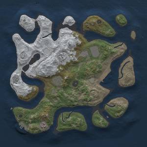 Thumbnail Rust Map: Procedural Map, Size: 3500, Seed: 17, 14 Monuments