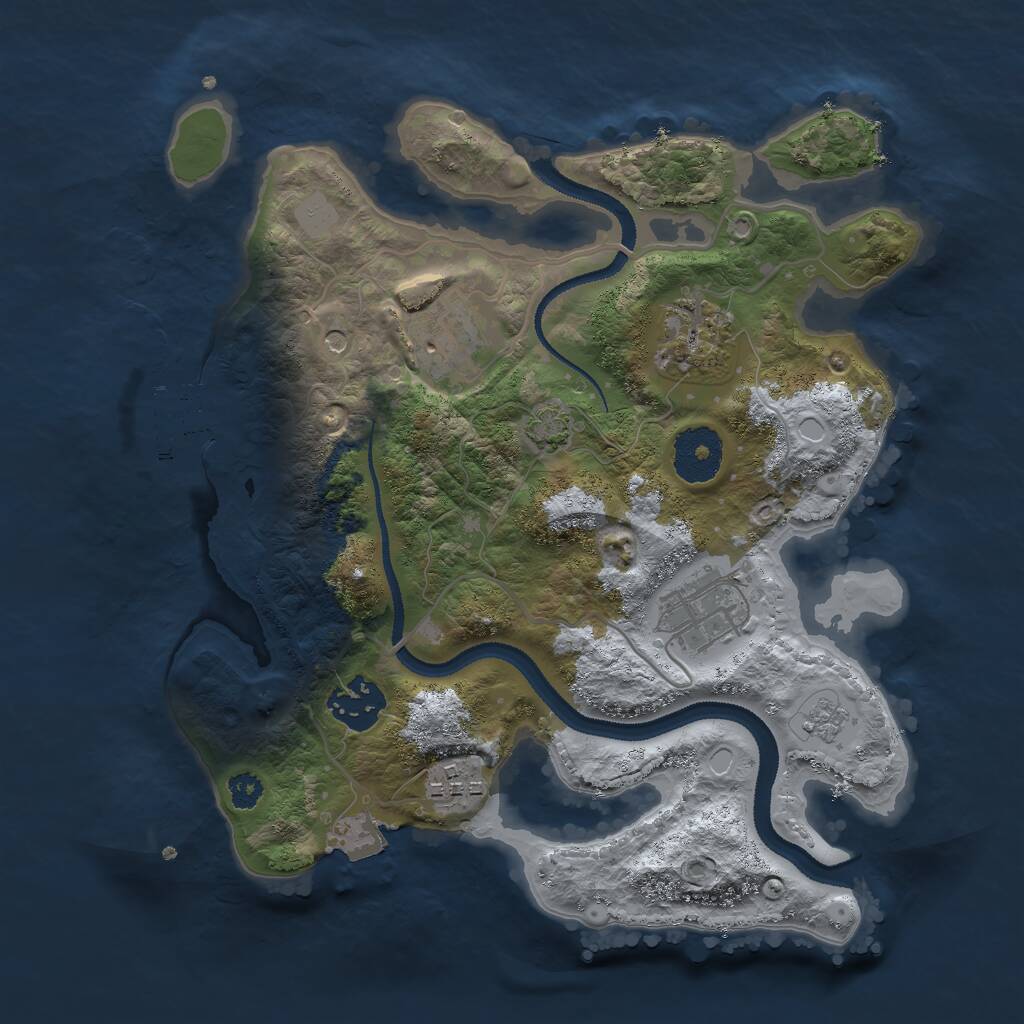 Rust Map: Procedural Map, Size: 2900, Seed: 108922506, 10 Monuments