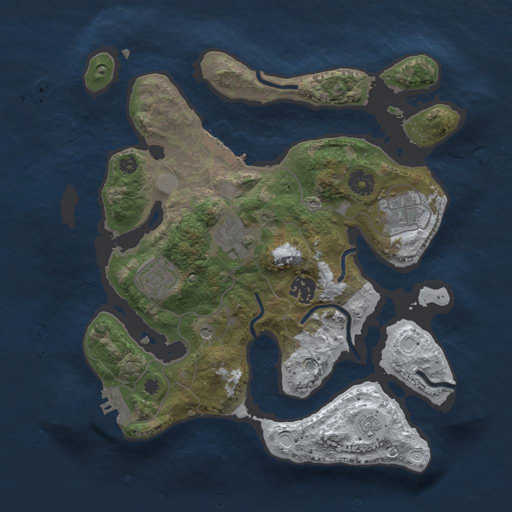 Rust Map: Procedural Map, Size: 2900, Seed: 108922506, 13 Monuments