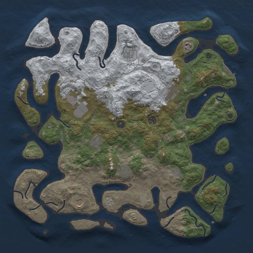 Rust Map: Procedural Map, Size: 4500, Seed: 1169712, 18 Monuments