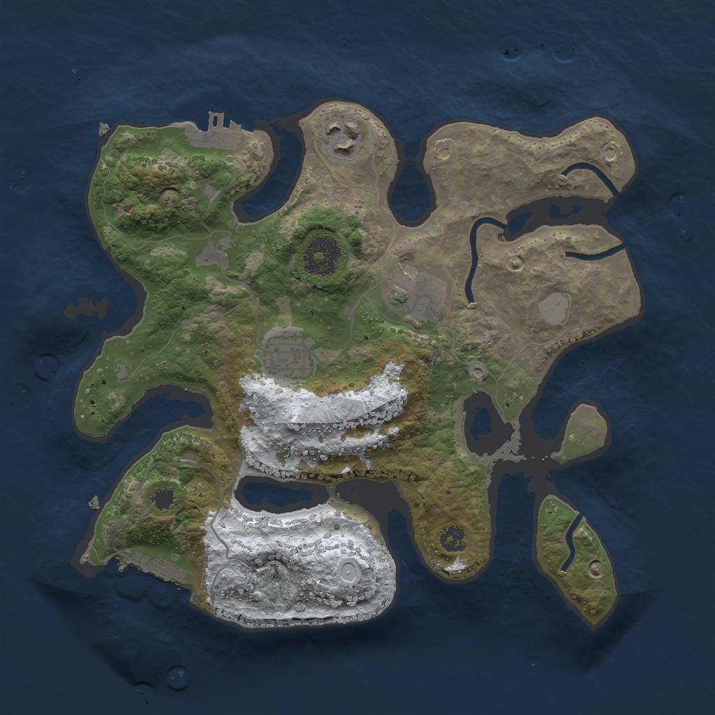 Rust Map: Procedural Map, Size: 2800, Seed: 8547, 10 Monuments