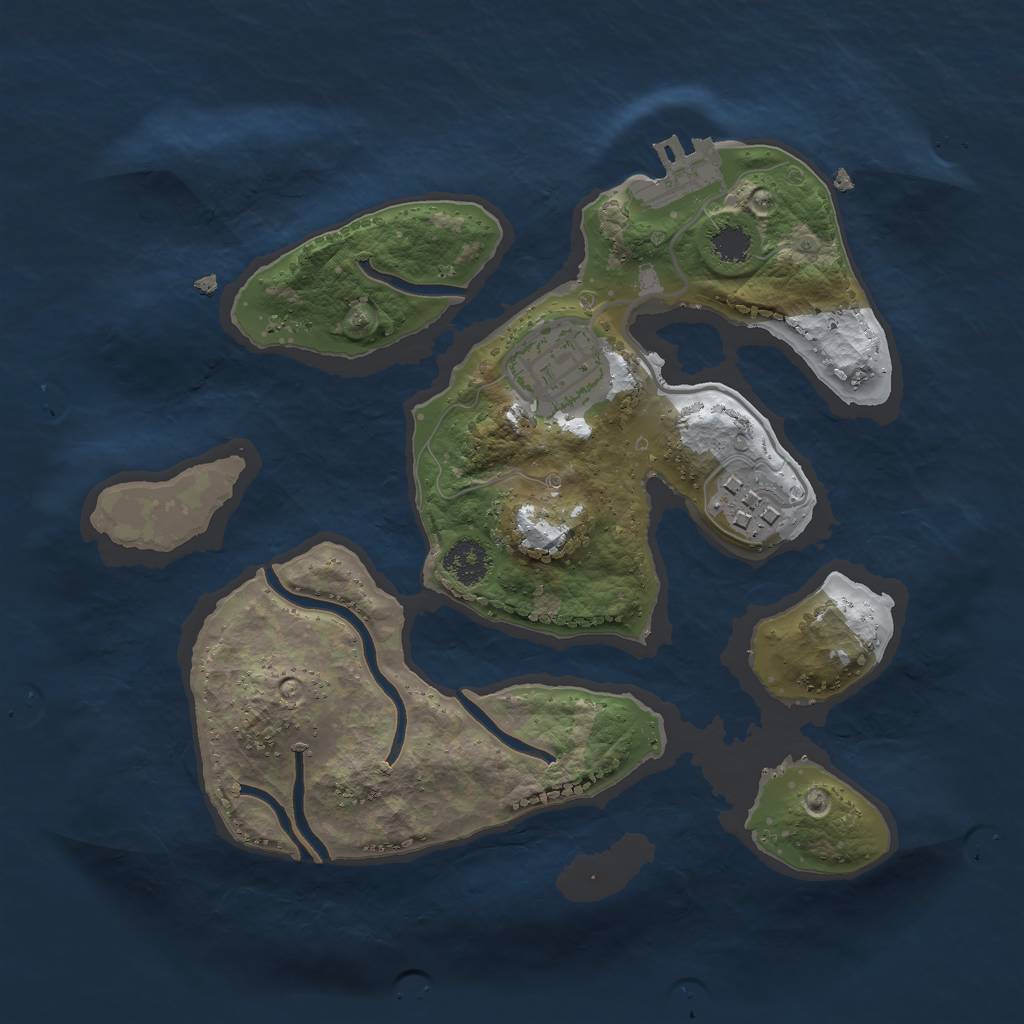 Rust Map: Procedural Map, Size: 2400, Seed: 1337, 8 Monuments