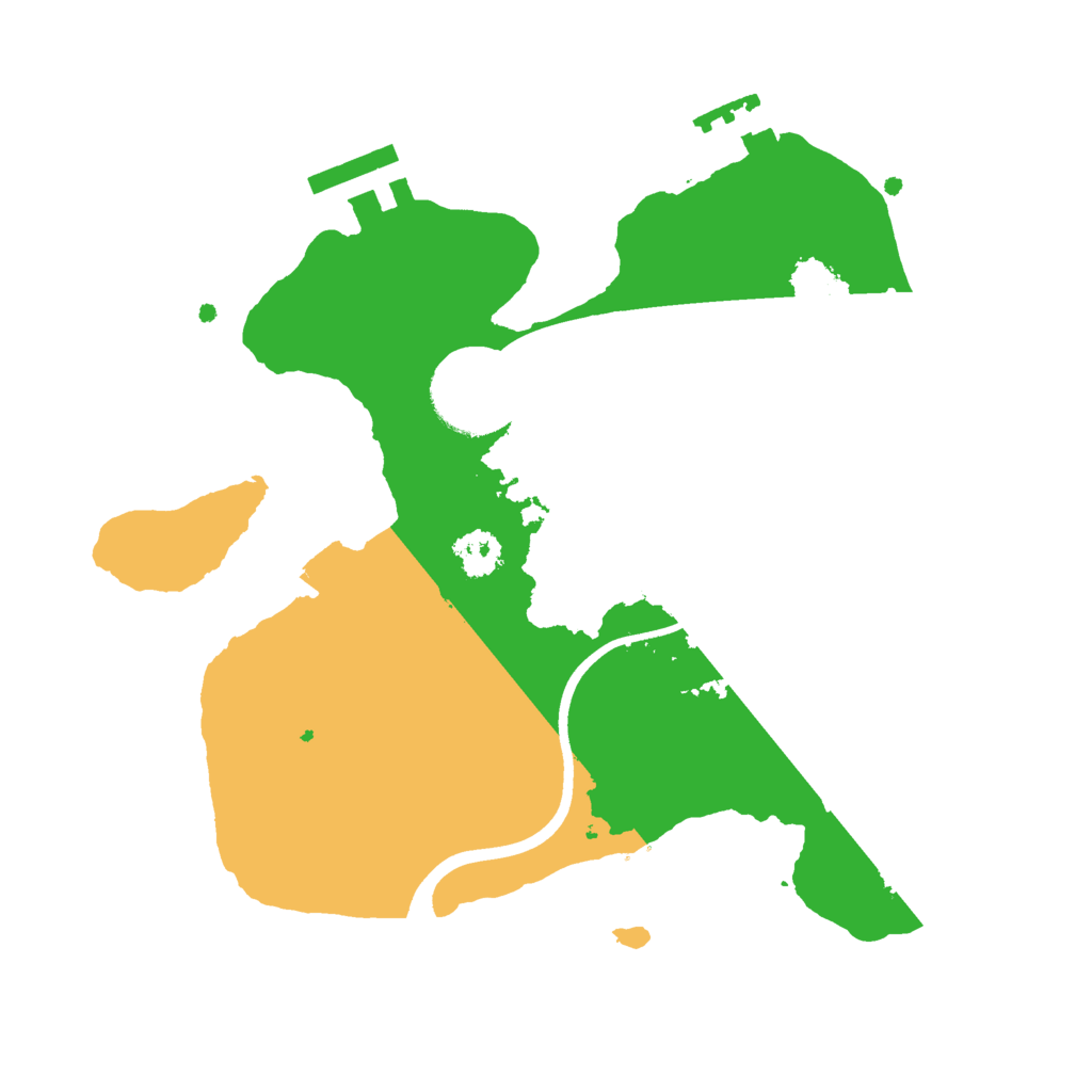 Biome Rust Map: Procedural Map, Size: 2400, Seed: 1337