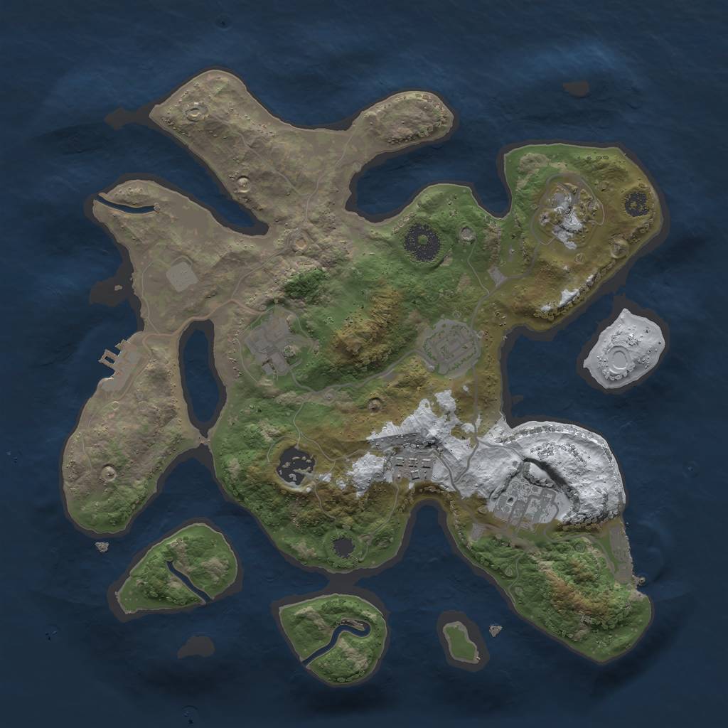 Rust Map: Procedural Map, Size: 3010, Seed: 558402786, 13 Monuments