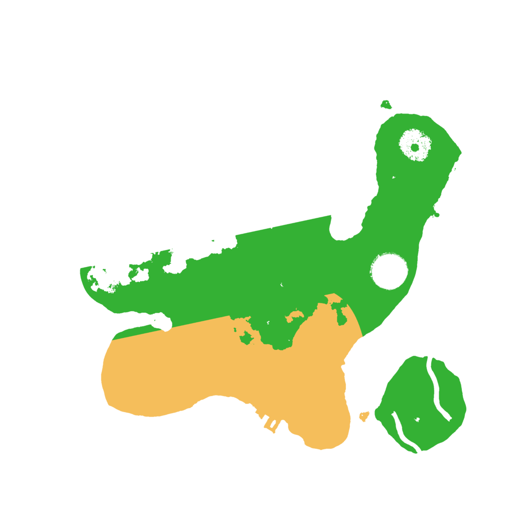 Biome Rust Map: Procedural Map, Size: 2500, Seed: 2966808